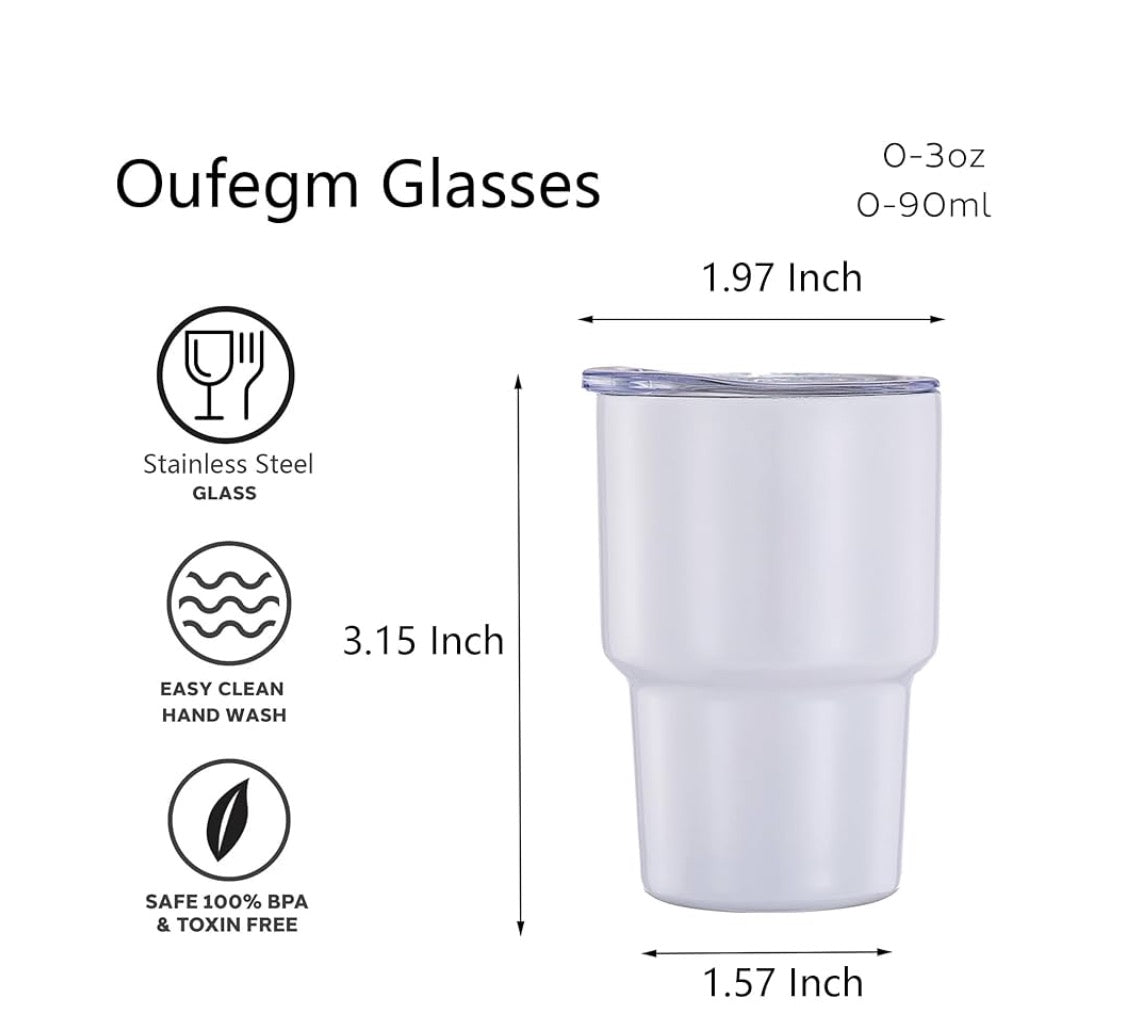 3oz Mini Shot Tumblers