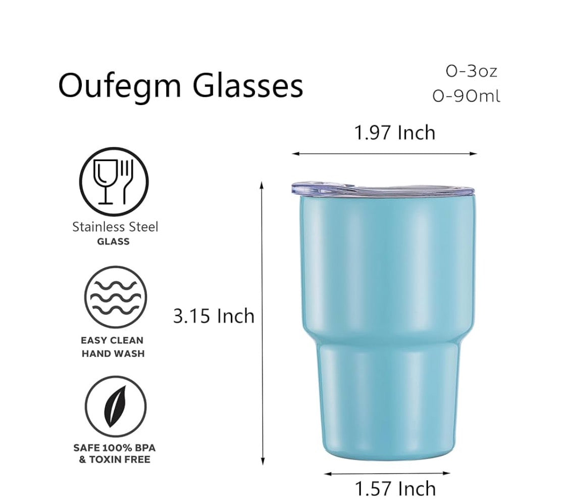 3oz Mini Shot Tumblers